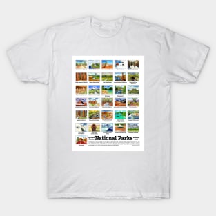US National Parks I-Z, Watercolors T-Shirt